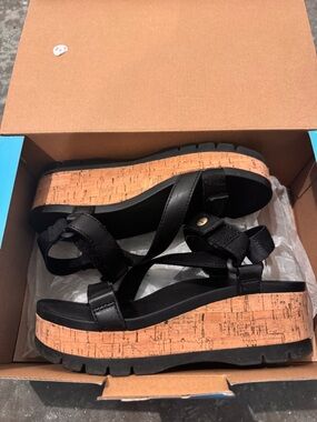 Black Reef Platform Sandals